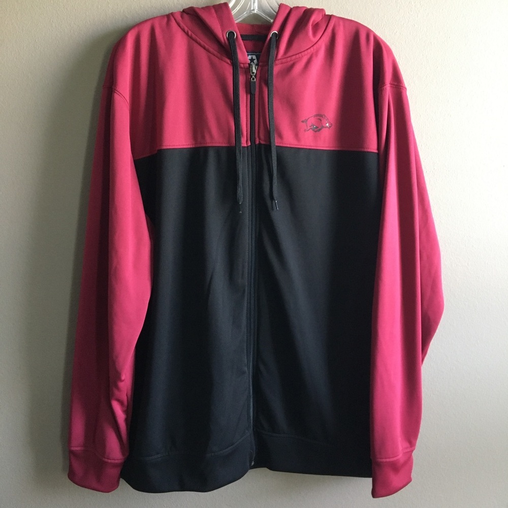 NWT Arkansas Razorbacks Zip Up Hoodie XL
